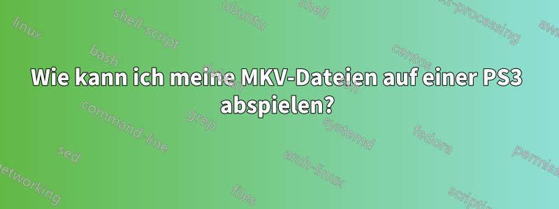 Wie kann ich meine MKV-Dateien auf einer PS3 abspielen?