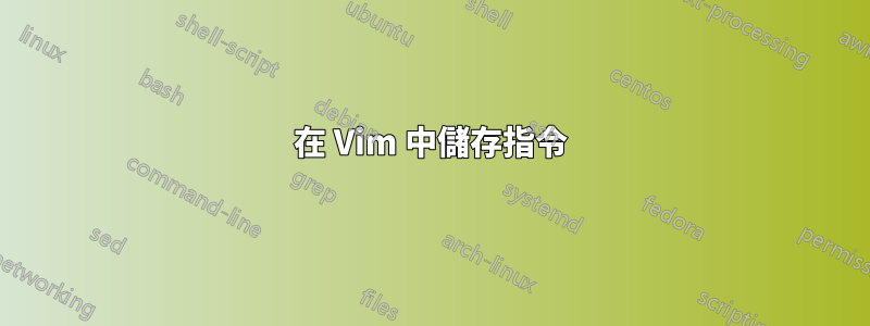 在 Vim 中儲存指令