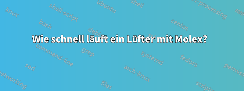 Wie schnell läuft ein Lüfter mit Molex? 