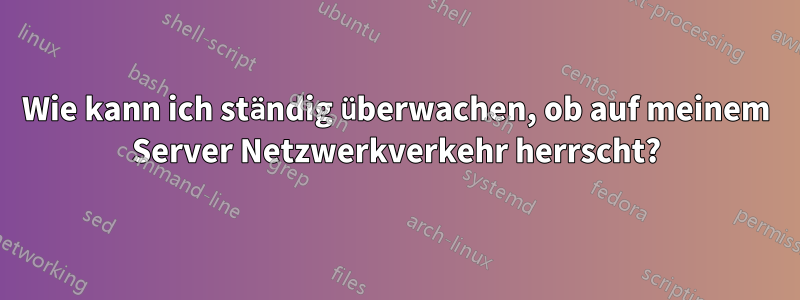 Wie kann ich ständig überwachen, ob auf meinem Server Netzwerkverkehr herrscht?