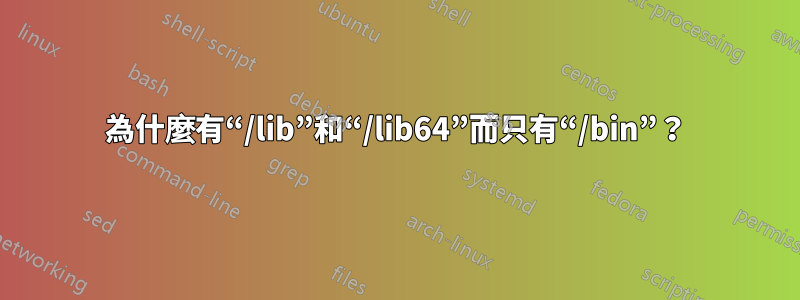 為什麼有“/lib”和“/lib64”而只有“/bin”？