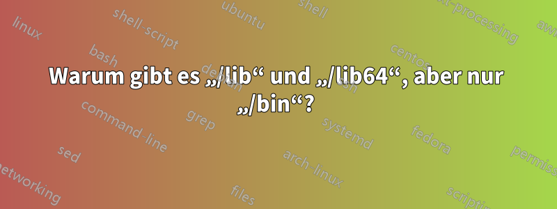 Warum gibt es „/lib“ und „/lib64“, aber nur „/bin“?