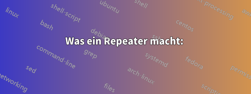 Was ein Repeater macht: