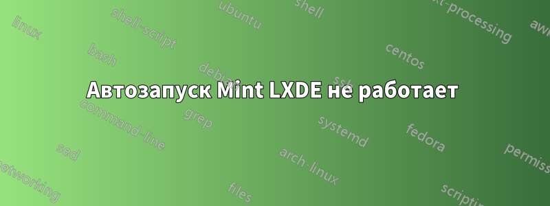 Автозапуск Mint LXDE не работает