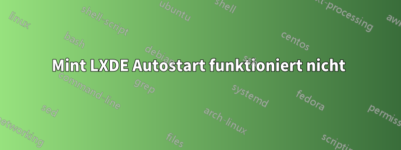 Mint LXDE Autostart funktioniert nicht