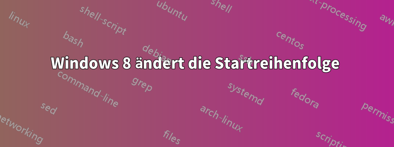 Windows 8 ändert die Startreihenfolge