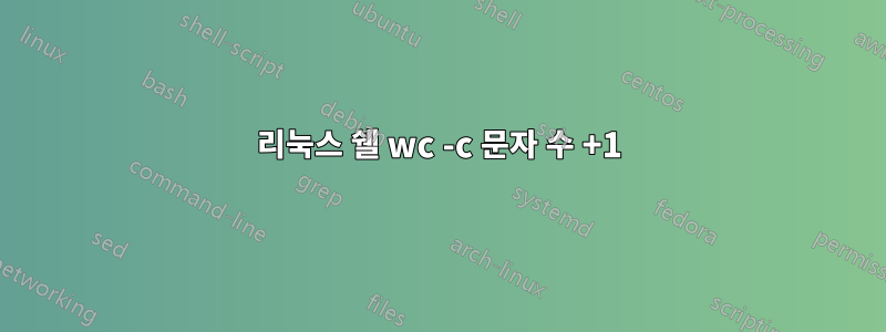 리눅스 쉘 wc -c 문자 수 +1