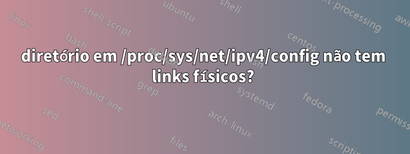 diretório em /proc/sys/net/ipv4/config não tem links físicos?