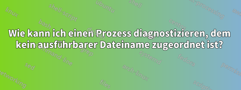 Wie kann ich einen Prozess diagnostizieren, dem kein ausführbarer Dateiname zugeordnet ist?