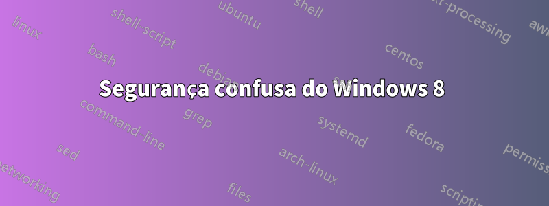 Segurança confusa do Windows 8