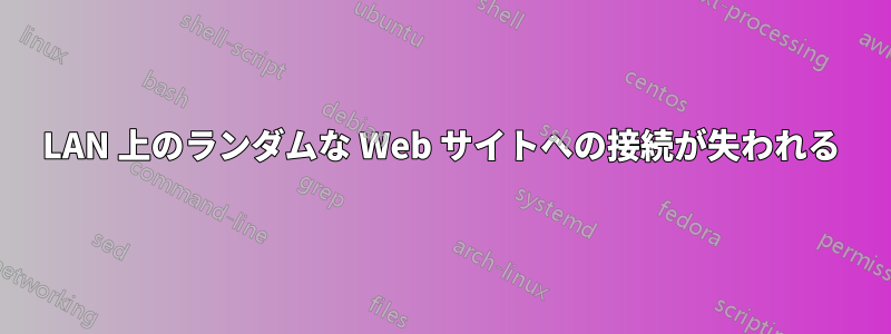 LAN 上のランダムな Web サイトへの接続が失われる