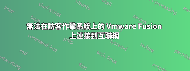 無法在訪客作業系統上的 Vmware Fusion 上連接到互聯網