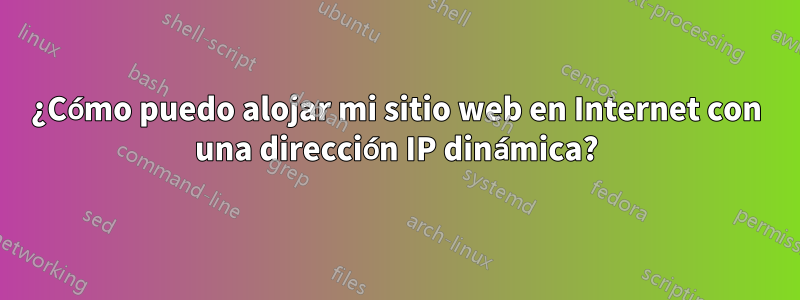 ¿Cómo puedo alojar mi sitio web en Internet con una dirección IP dinámica?