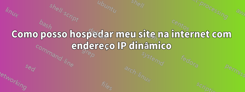 Como posso hospedar meu site na internet com endereço IP dinâmico