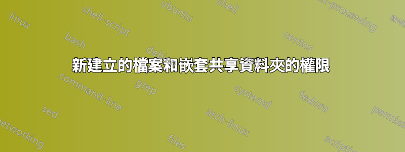 新建立的檔案和嵌套共享資料夾的權限