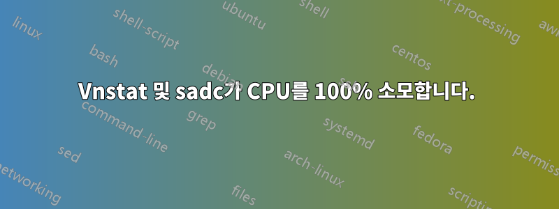 Vnstat 및 sadc가 CPU를 100% 소모합니다.