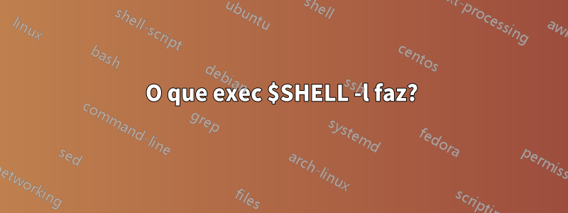 O que exec $SHELL -l faz?