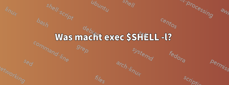 Was macht exec $SHELL -l?