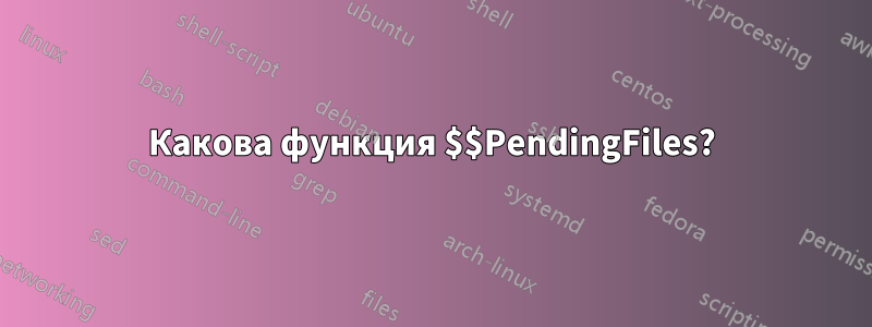 Какова функция $$PendingFiles?