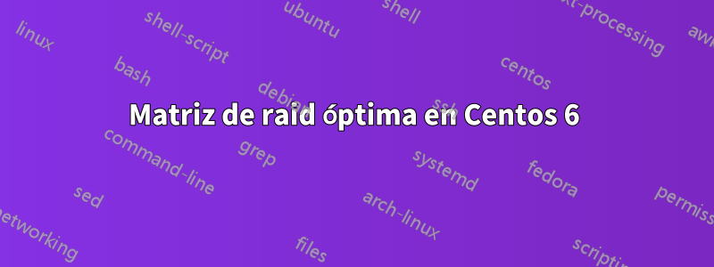 Matriz de raid óptima en Centos 6