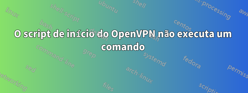 O script de início do OpenVPN não executa um comando