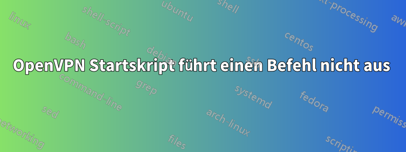OpenVPN Startskript führt einen Befehl nicht aus