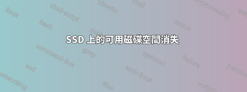 SSD 上的可用磁碟空間消失