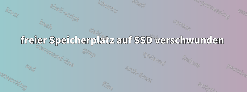 freier Speicherplatz auf SSD verschwunden