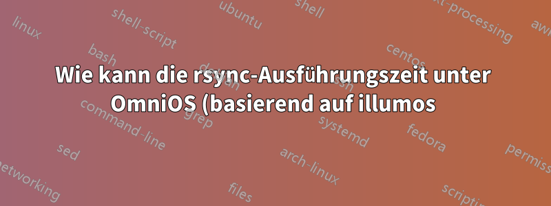 Wie kann die rsync-Ausführungszeit unter OmniOS (basierend auf illumos) verbessert werden?