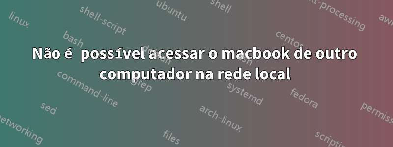 Não é possível acessar o macbook de outro computador na rede local