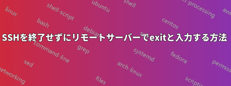 SSHを終了せずにリモートサーバーでexitと入力する方法