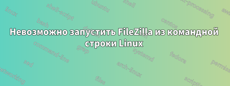 Невозможно запустить FileZilla из командной строки Linux