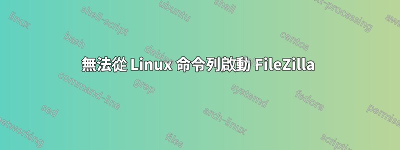 無法從 Linux 命令列啟動 FileZilla