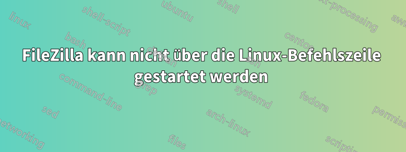 FileZilla kann nicht über die Linux-Befehlszeile gestartet werden