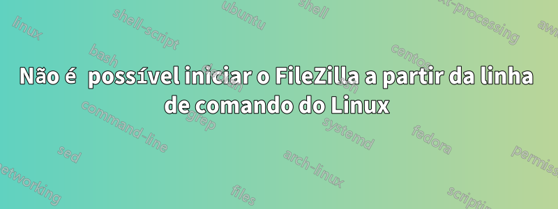 Não é possível iniciar o FileZilla a partir da linha de comando do Linux