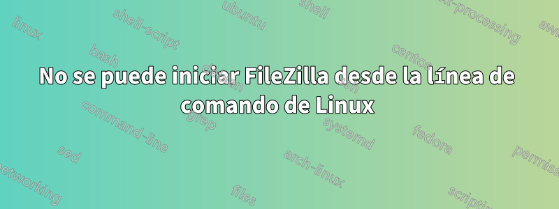 No se puede iniciar FileZilla desde la línea de comando de Linux