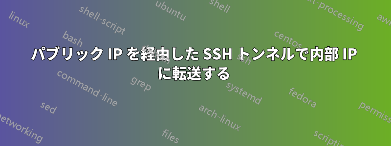 パブリック IP を経由した SSH トンネルで内部 IP に転送する