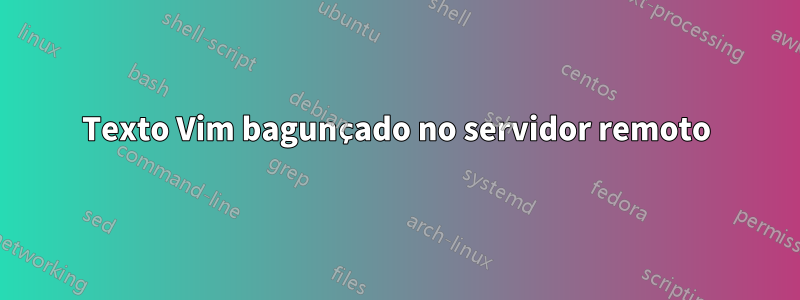 Texto Vim bagunçado no servidor remoto