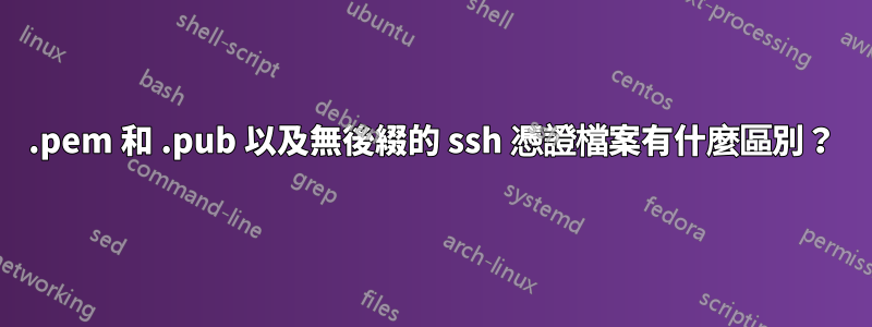 .pem 和 .pub 以及無後綴的 ssh 憑證檔案有什麼區別？