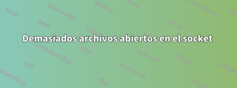 Demasiados archivos abiertos en el socket