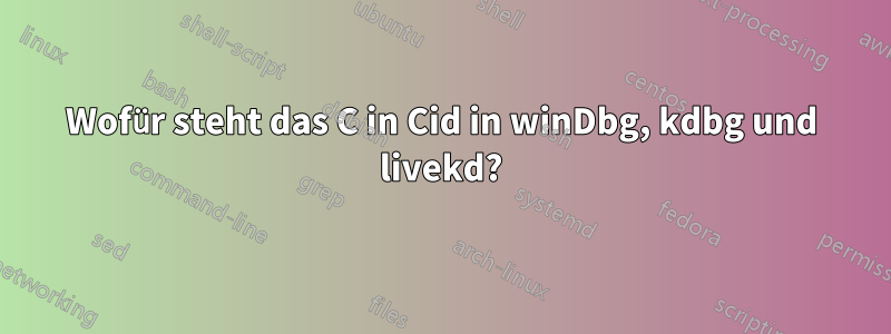 Wofür steht das C in Cid in winDbg, kdbg und livekd?