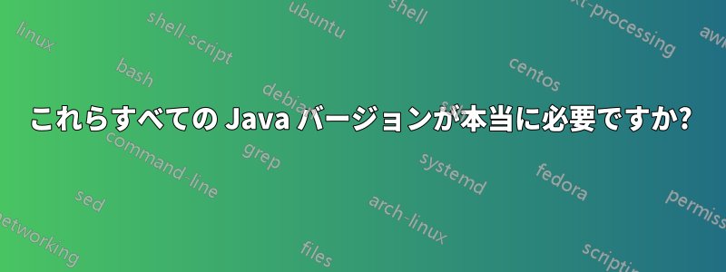 これらすべての Java バージョンが本当に必要ですか?