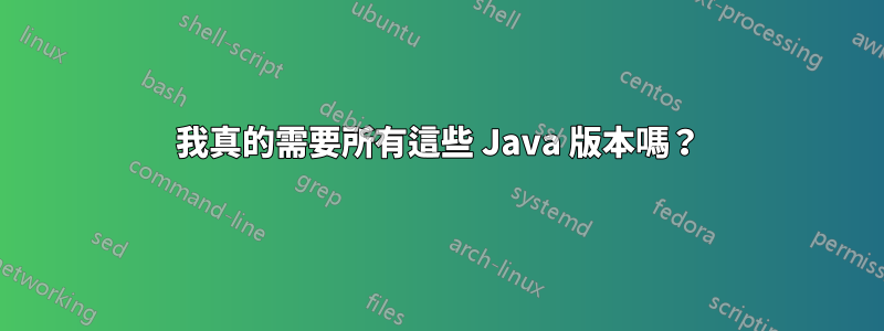 我真的需要所有這些 Java 版本嗎？