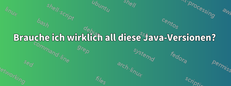 Brauche ich wirklich all diese Java-Versionen?