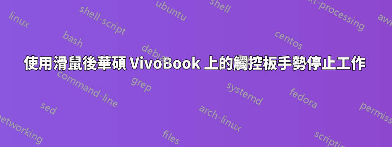 使用滑鼠後華碩 VivoBook 上的觸控板手勢停止工作