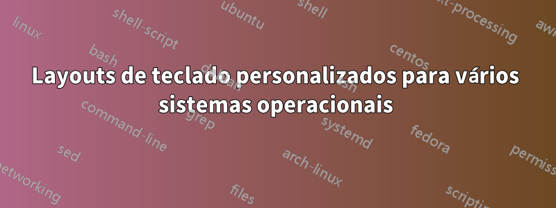 Layouts de teclado personalizados para vários sistemas operacionais