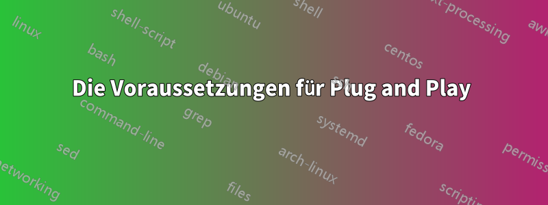 Die Voraussetzungen für Plug and Play