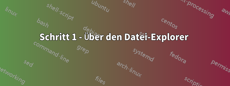 Schritt 1 - Über den Datei-Explorer