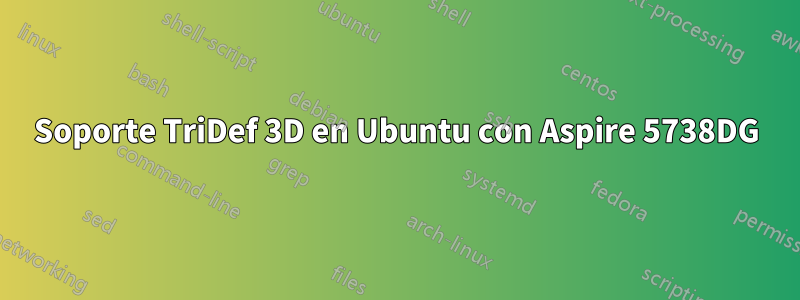 Soporte TriDef 3D en Ubuntu con Aspire 5738DG