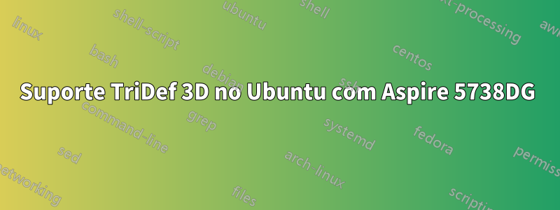 Suporte TriDef 3D no Ubuntu com Aspire 5738DG